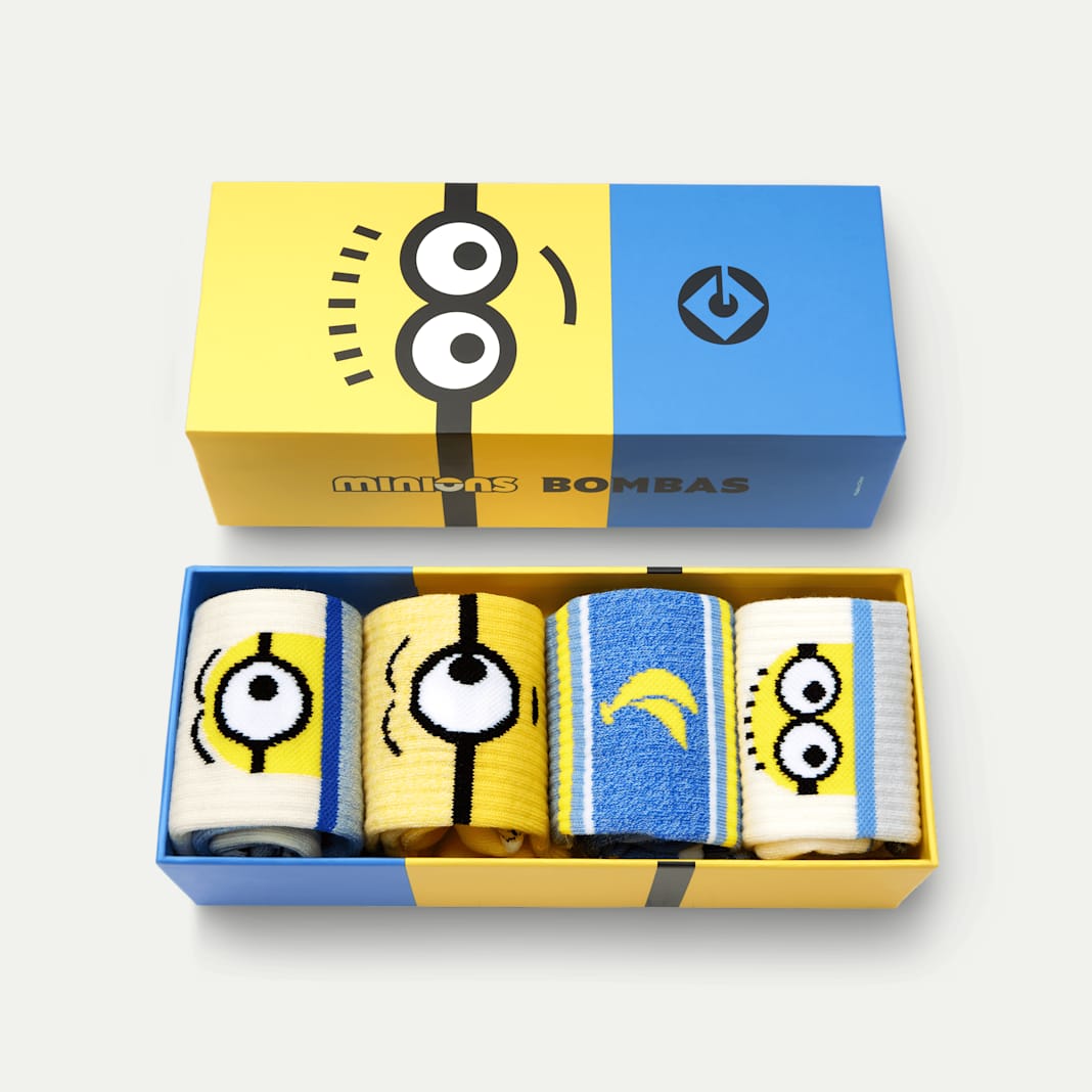 Youth Minions Calf Sock 4-Pack Gift Box