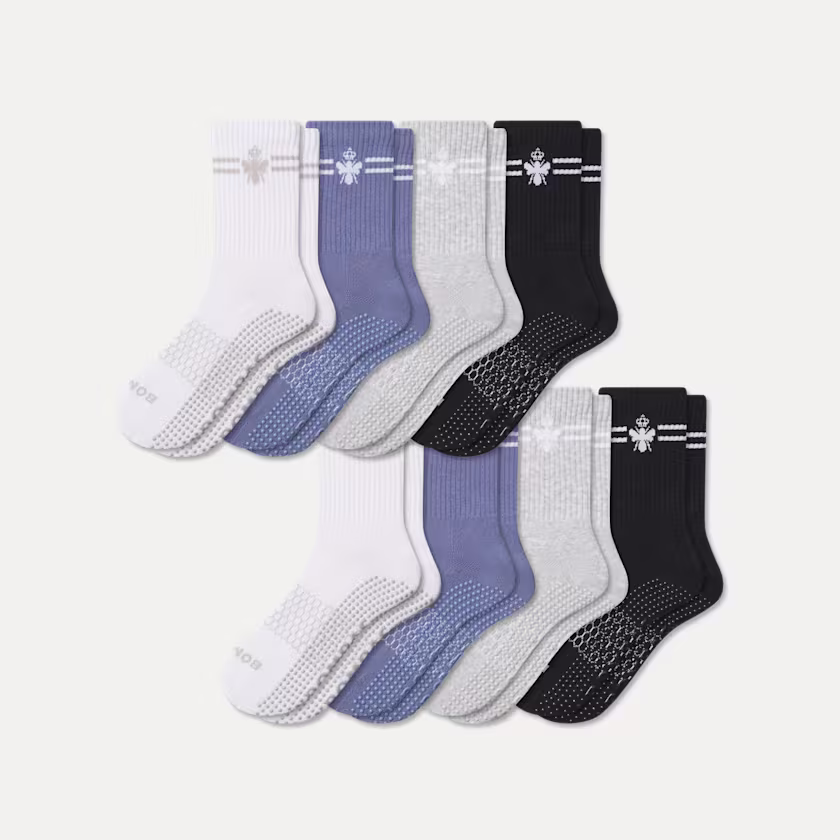 Men's Gripper Half Calf Sock 8-Pack