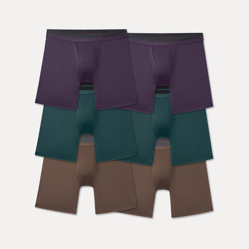 Men's Active Flyless Boxer Brief 6-Pack