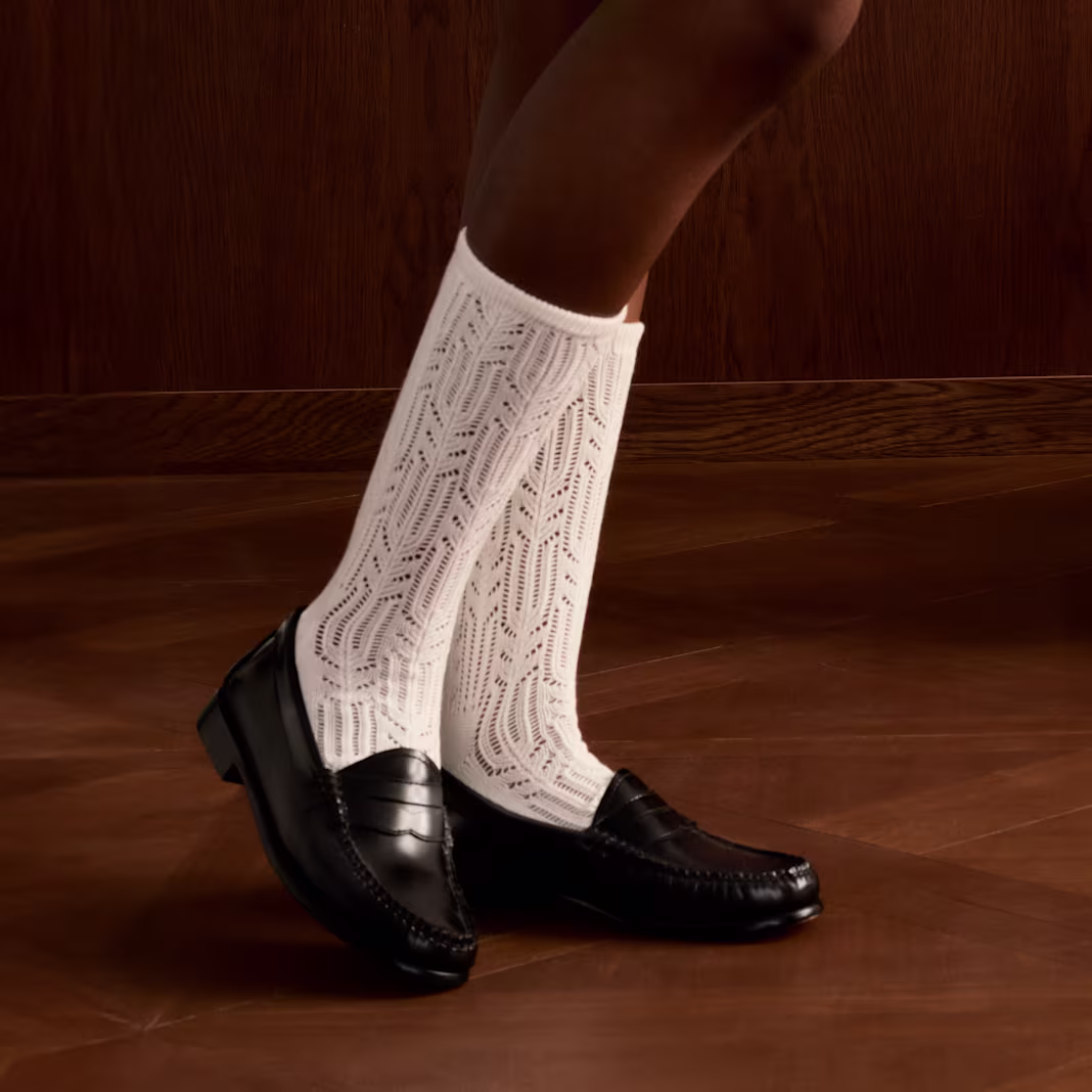 Women's Pointelle Calf Socks