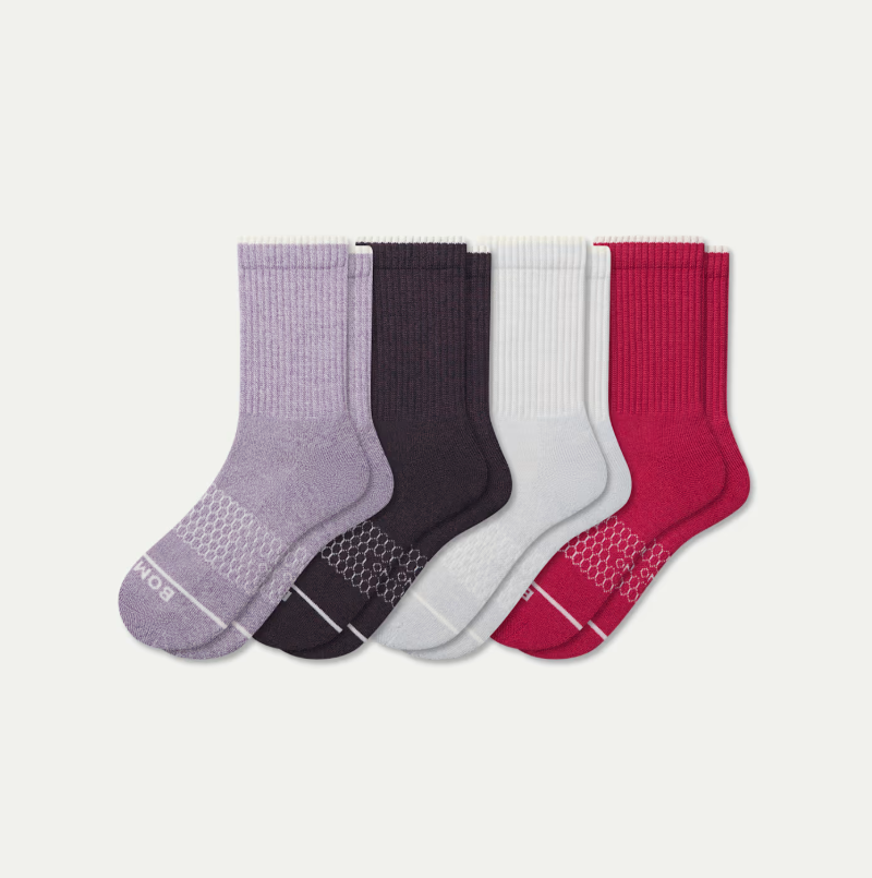 Women's Merino Wool Blend Half Calf Sock 4-Pack