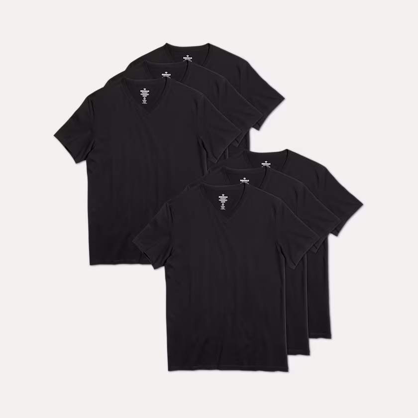Men's Pima Cotton V-Neck T-Shirt 6-Pack
