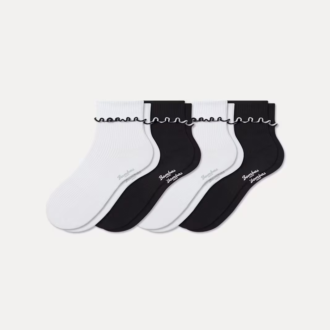 Women's Ruffle Rib Half Calf Sock 4-Pack