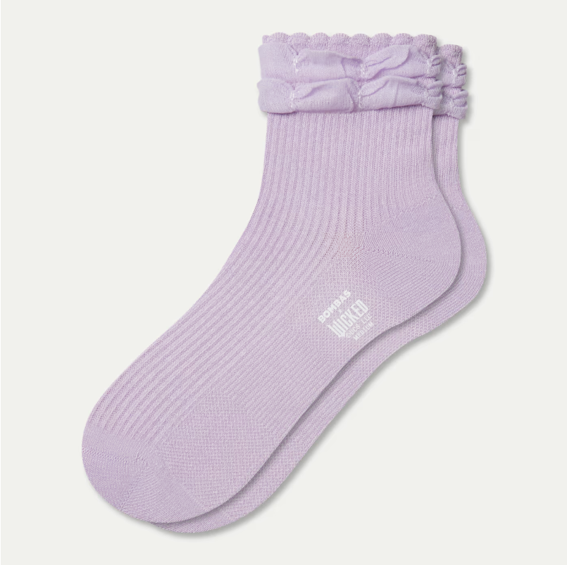Wicked x Bombas Ruffle Quarter Socks