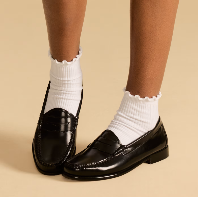 Women's Ruffle Rib Quarter Socks