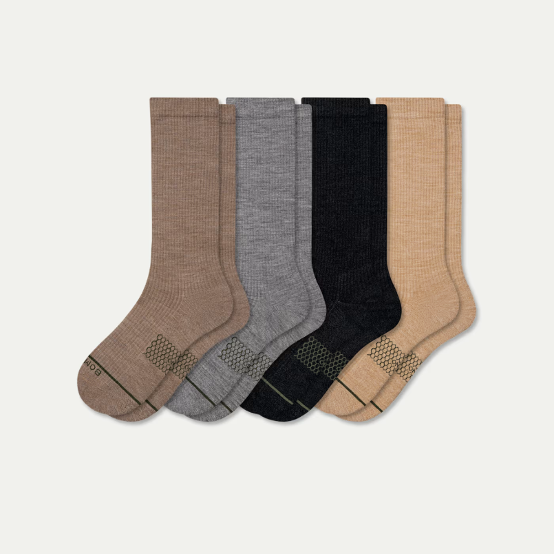 Women's Merino Wool Blend Modern Rib Calf Sock 4-Pack