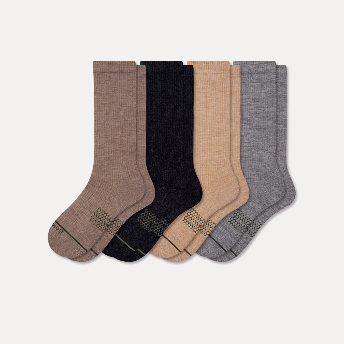 Men's Merino Wool Blend Modern Rib Calf Sock 4-Pack