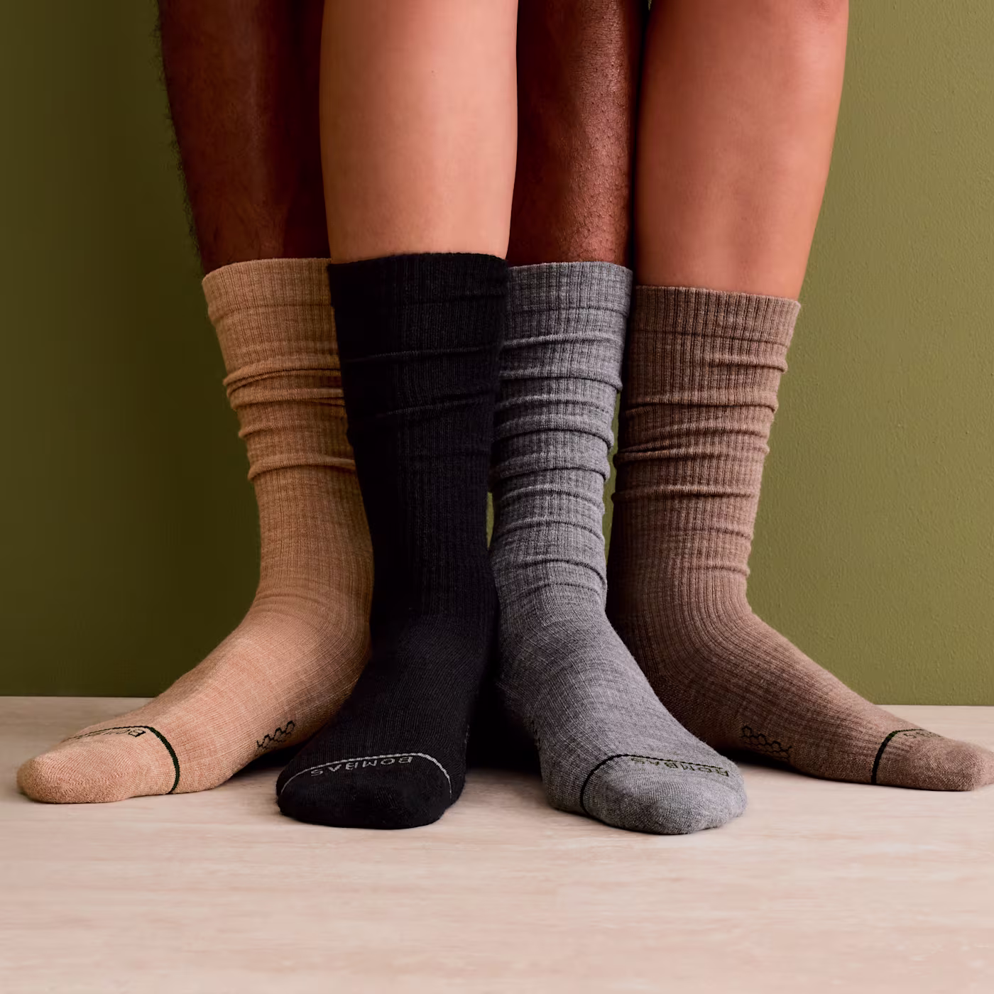 Men's Merino Wool Blend Modern Rib Calf Sock 4-Pack