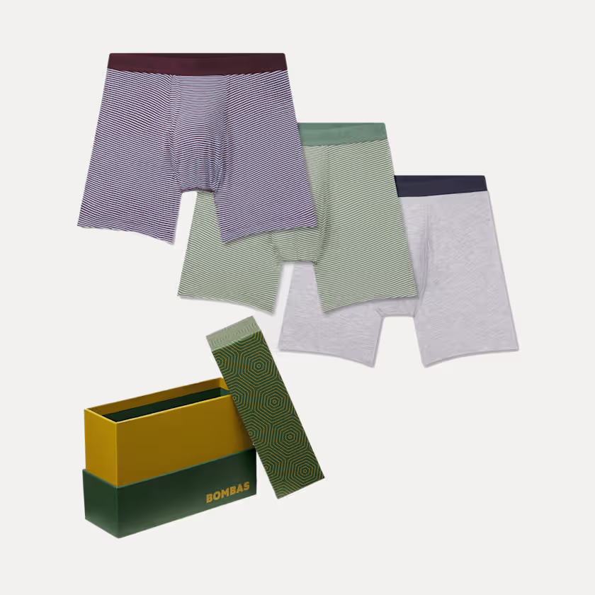 Men's Cotton Modal Blend Boxer Brief 3-Pack Gift Box