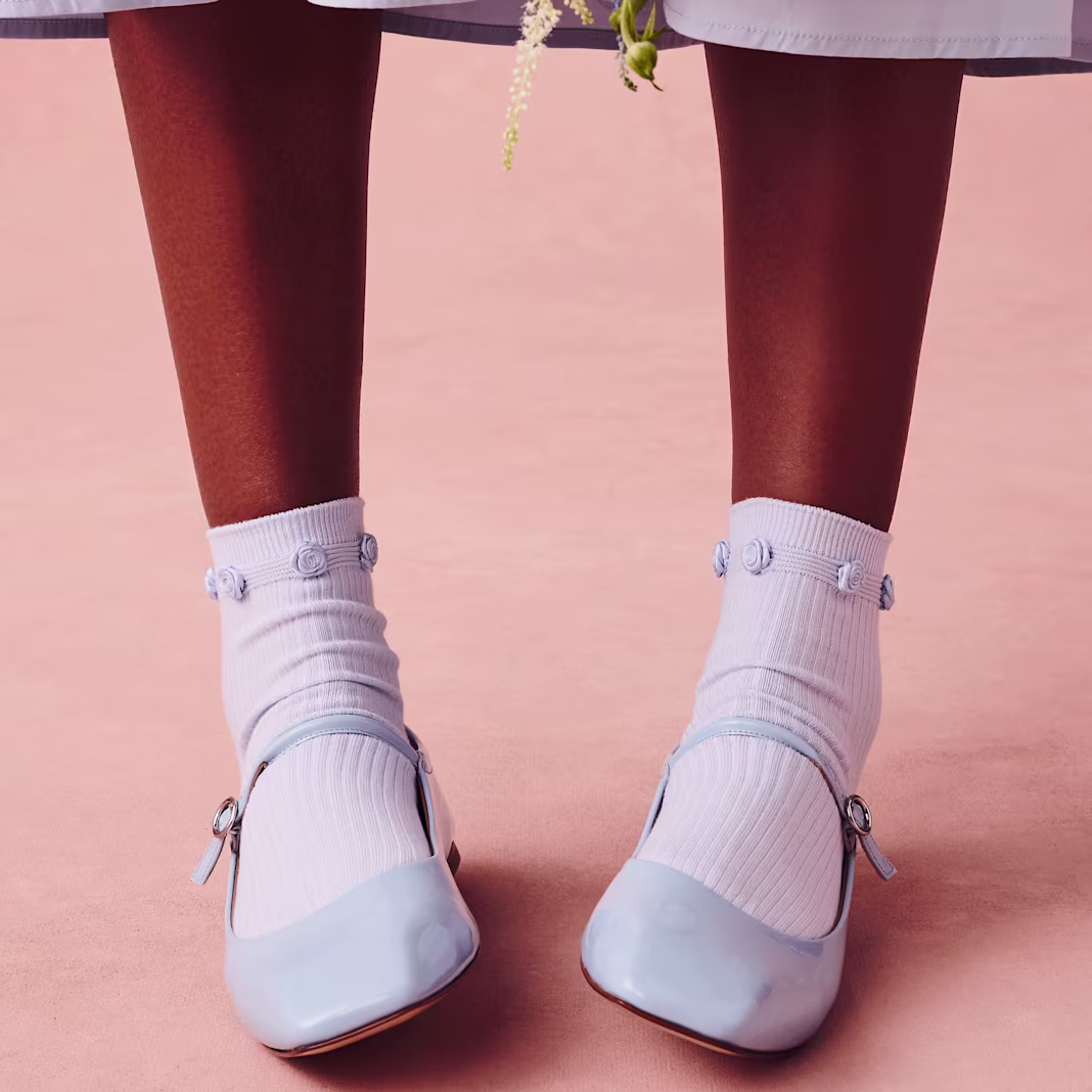 Women's Rosette True Rib Quarter Socks