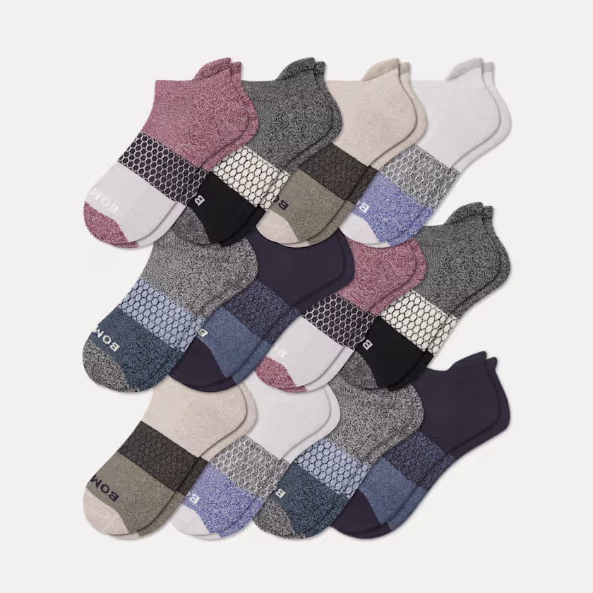 Men’s Tri-Block Ankle Sock 12-pack