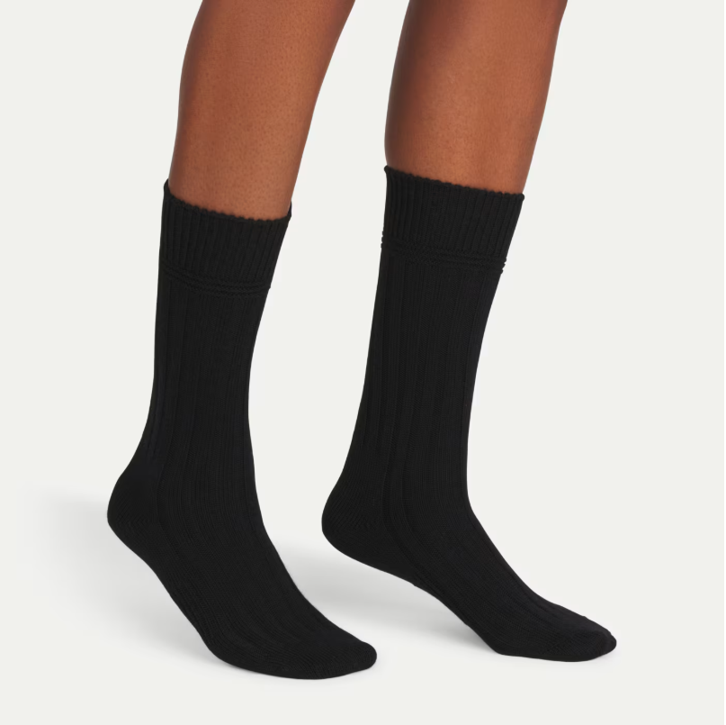 Women's Merino Cashmere Blend Rib Calf Sock 3-Pack