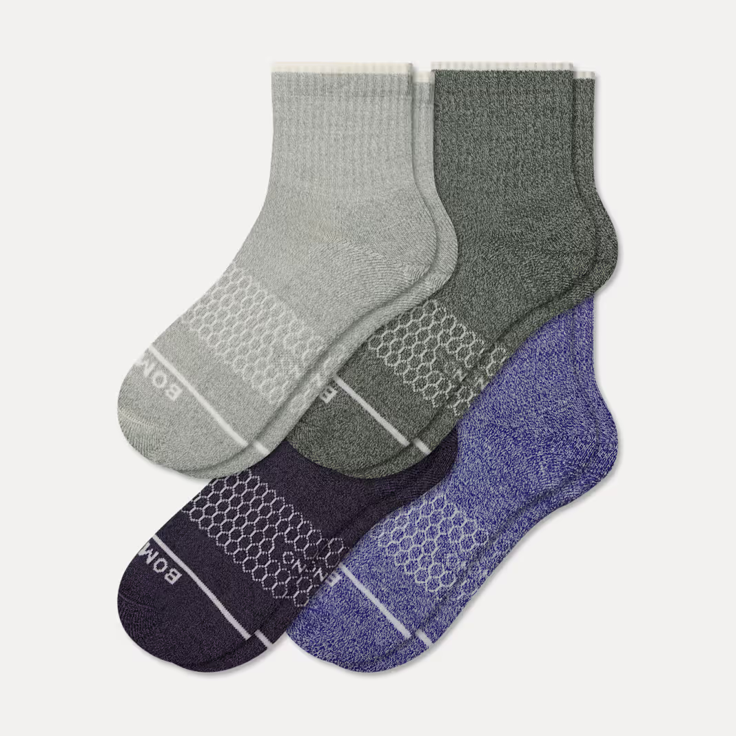 Women's Merino Wool Blend Quarter Sock 4-Pack