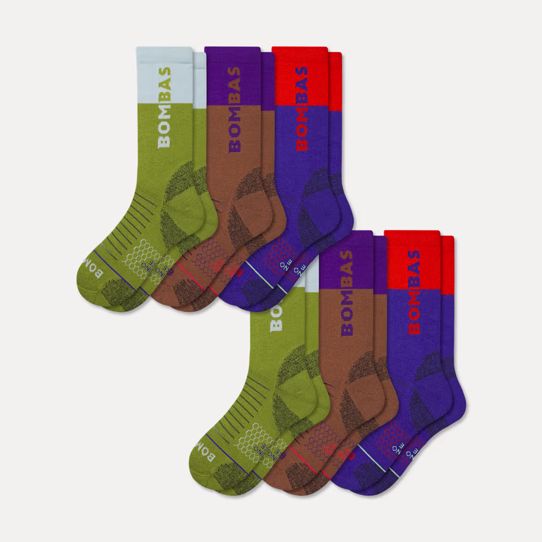 Women's Merino Wool Blend Hiking Calf Sock 6-Pack