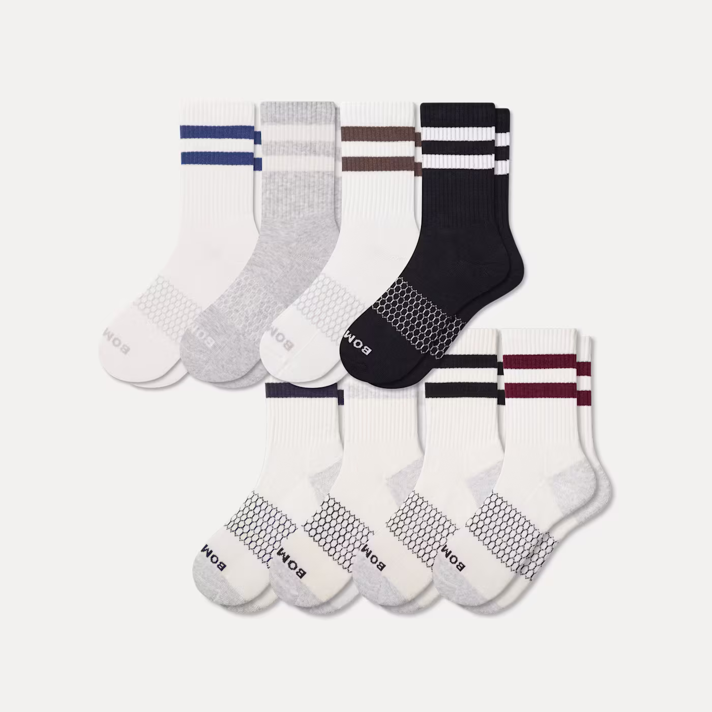 Men's Vintage Stripes Half Calf Sock 8-Pack