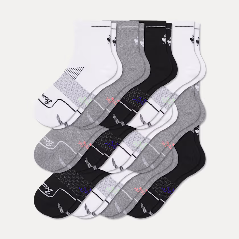 Men's Run Quarter Sock 12-Pack