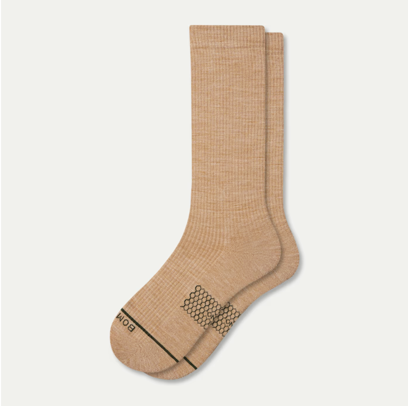 Women's Merino Wool Blend Modern Rib Calf Socks