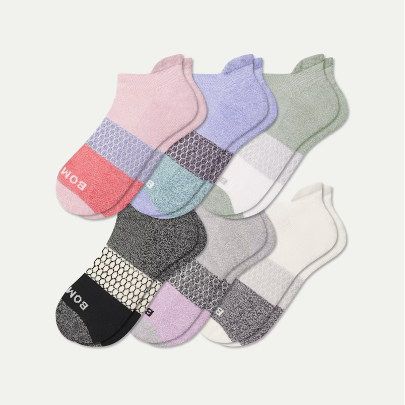 Women's Tri-Block Ankle Sock 6-Pack