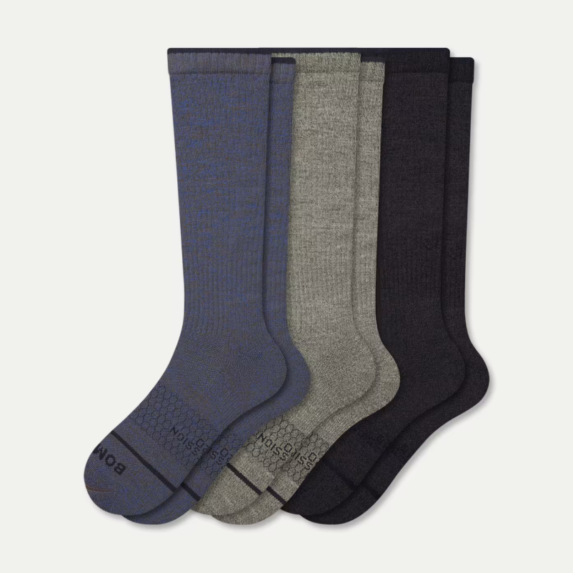 Women's Merino Wool Blend Everyday Compression Knee High Sock 3-Pack (15-20mmHg)