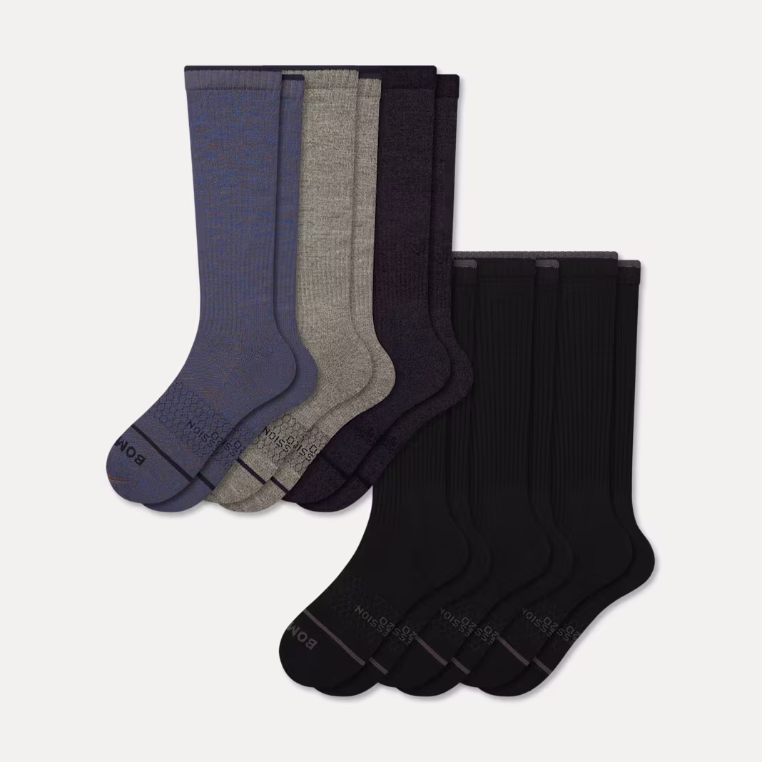 Women's Merino Wool Blend Everyday Compression Sock 6-Pack (15-20mmHg)