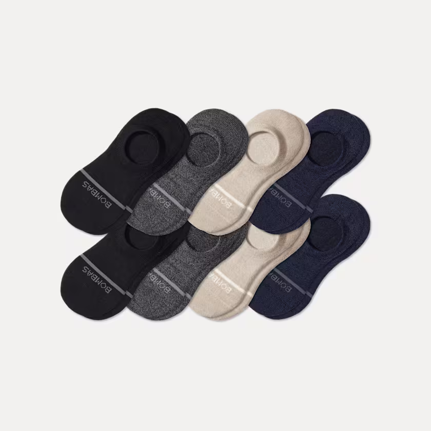 Men's Lightweight Merino Wool Blend No Show Sock 8-Pack