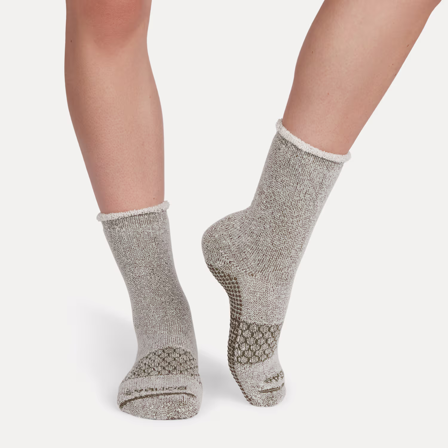 Women’s Roll-Top Merino Blend Gripper House Sock