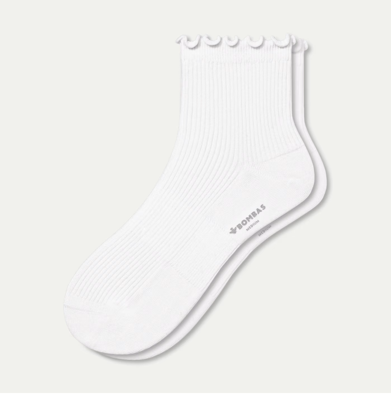 Women's Ruffle Rib Quarter Socks