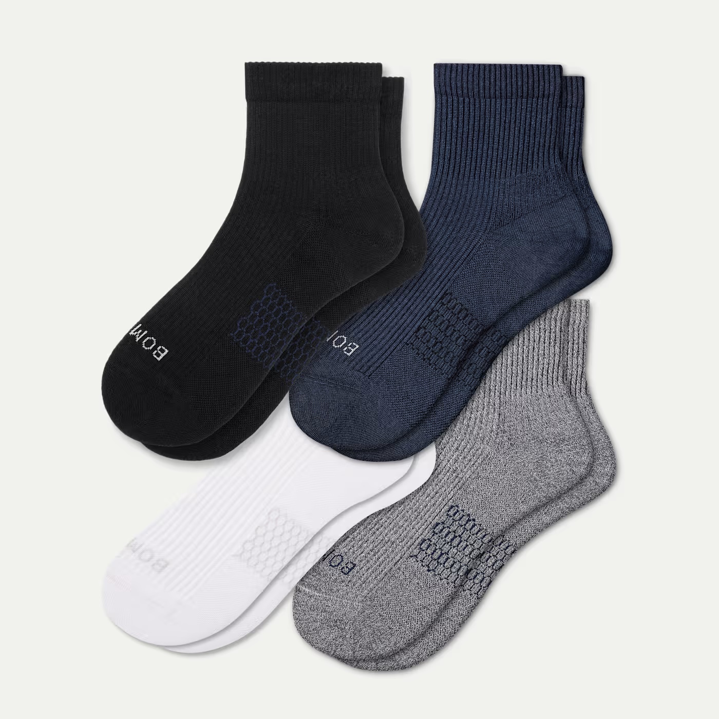 Men's Modern Rib Quarter Sock 4-Pack