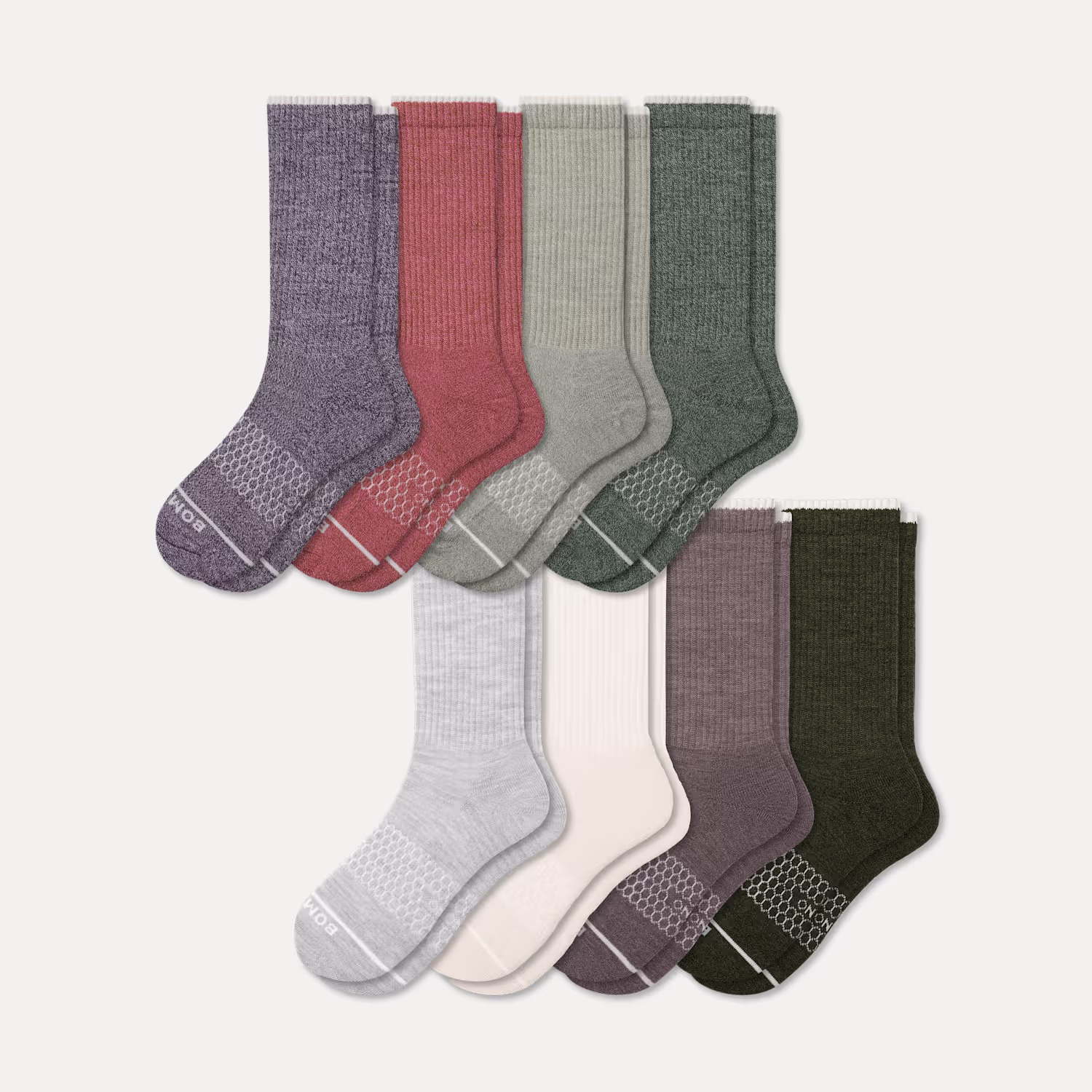 Women's Merino Wool Blend Calf Sock 8-Pack