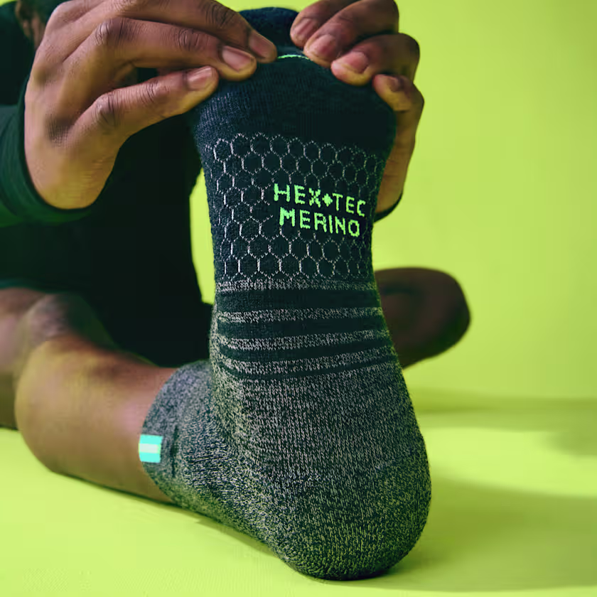 Men's Merino Wool Blend Run Calf Sock 6-Pack