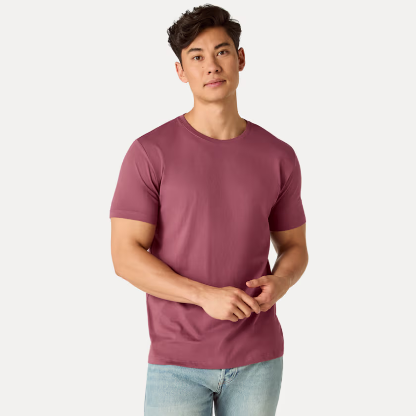 Men's Pima Cotton Slim Crew Neck T-Shirt 6-Pack