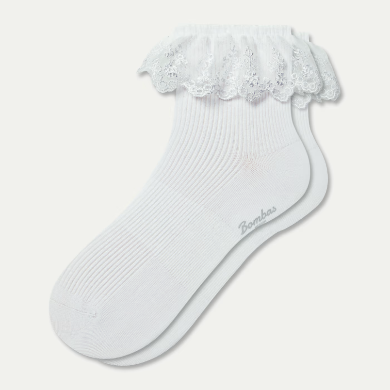 Women's Ruffle Lace Quarter Socks