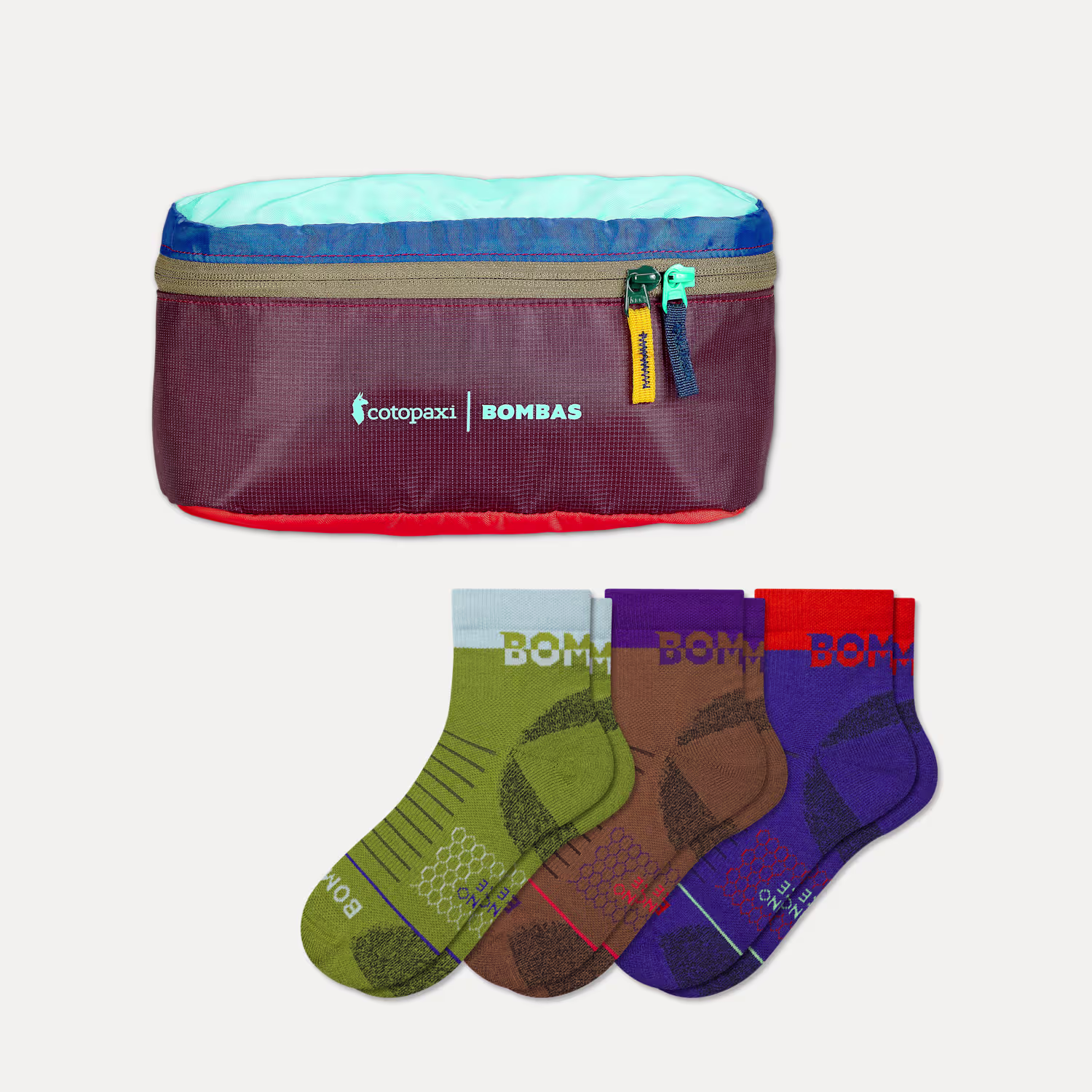 Women's Merino Wool Blend Hiking Quarter Sock 3-Pack & Cotopaxi Fanny Pack