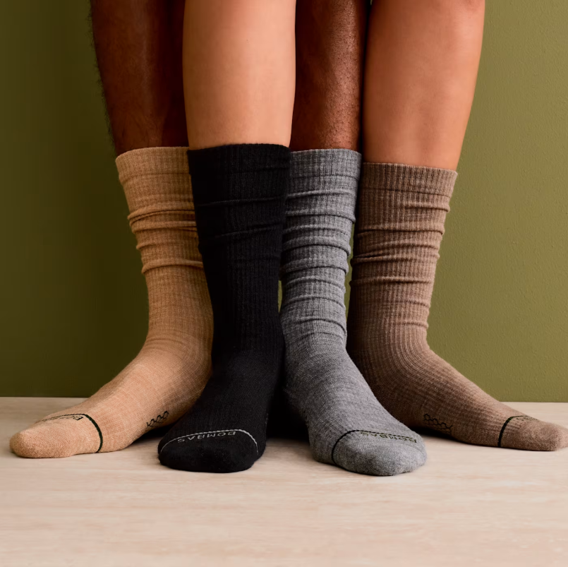Women's Merino Wool Blend Modern Rib Calf Socks
