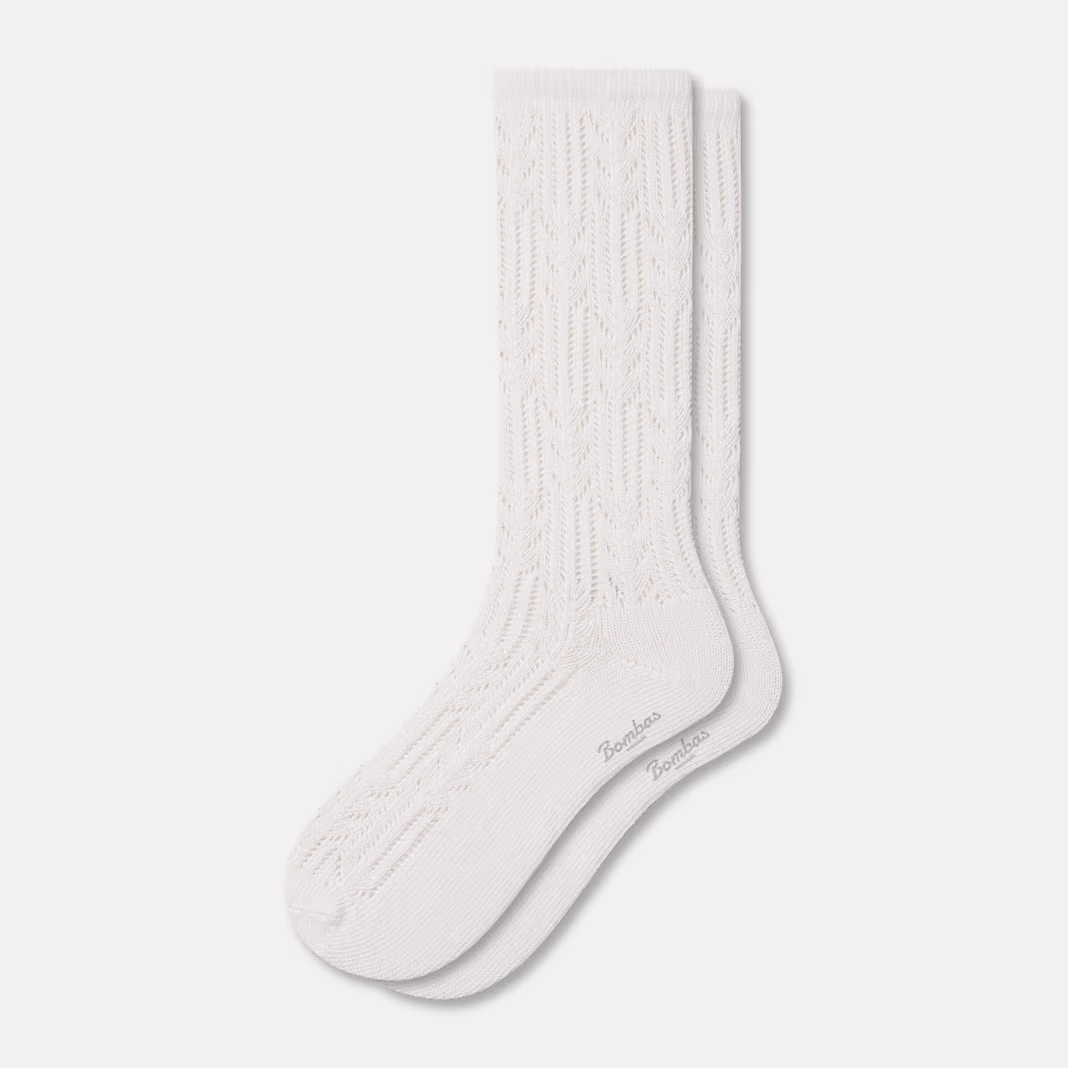 Women's Pointelle Calf Socks