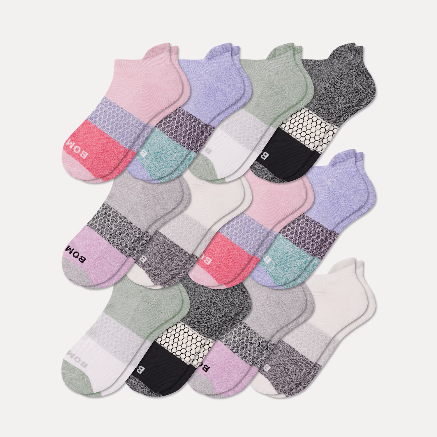 Women's Tri-Block Ankle Sock 12-Pack