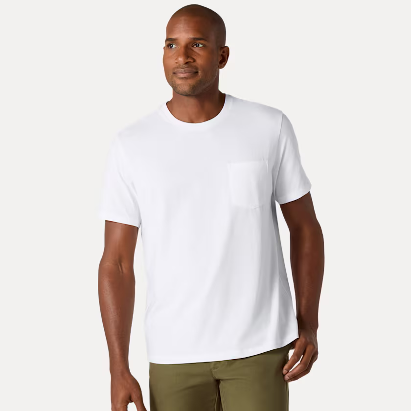 Men's Pima Cotton Pocket Crew Neck T-Shirt