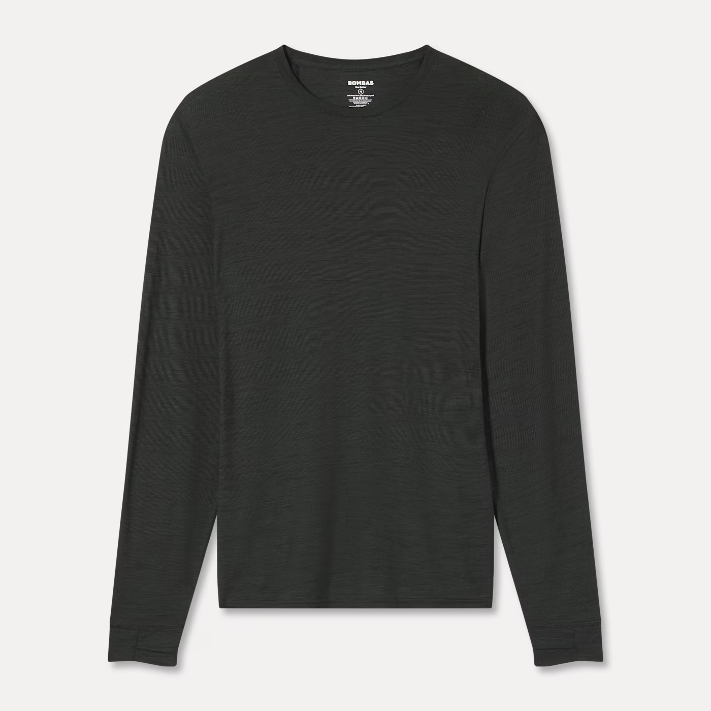 Men's Merino Wool Blend Crew Neck Long Sleeve T-Shirt