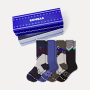 Men's Merino Wool Blend Calf Sock 4-Pack Gift Box