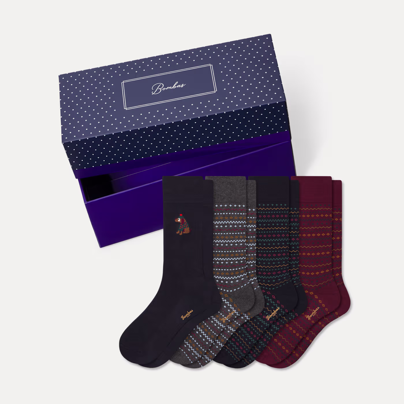 Men's Dress Calf Sock 4-Pack Gift Box
